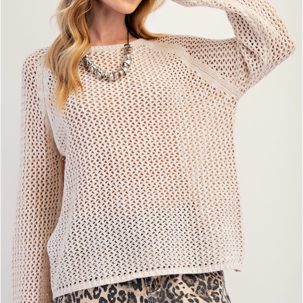 Women's Cream Knit Sweater